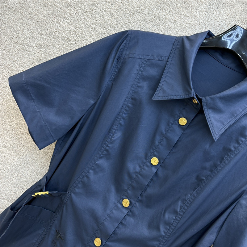 D10r short sleeve button dress replica clothes