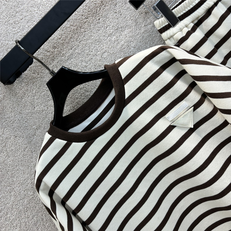 prada triangle logo decorative striped suit replica d&g clothing