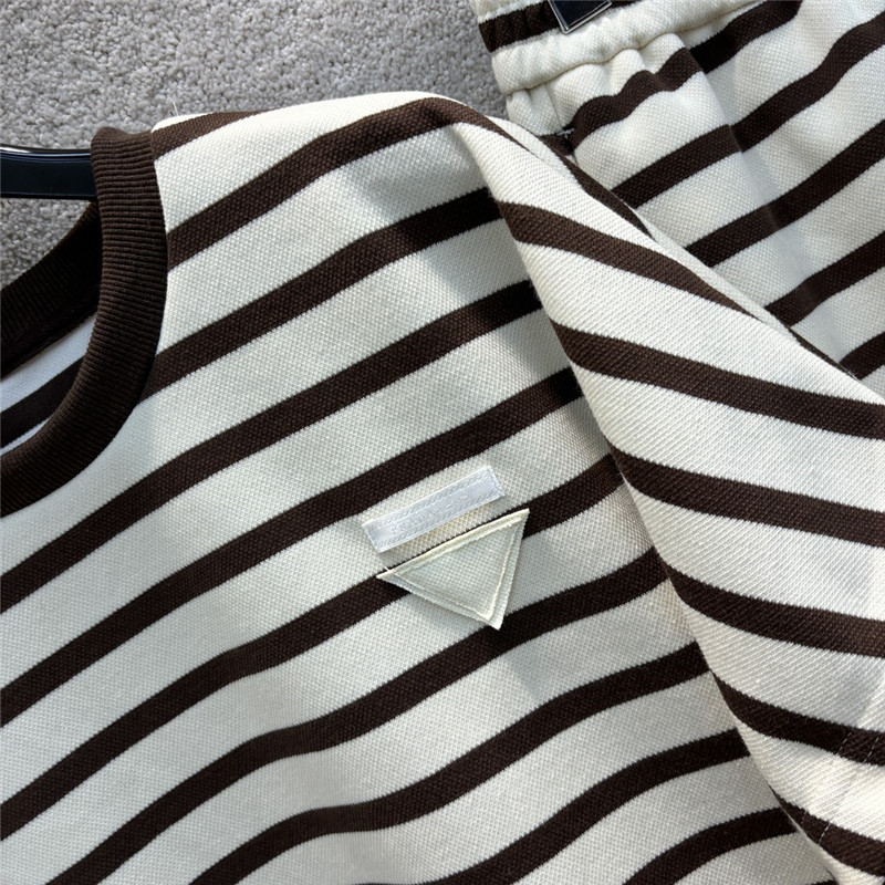 prada triangle logo decorative striped suit replica d&g clothing