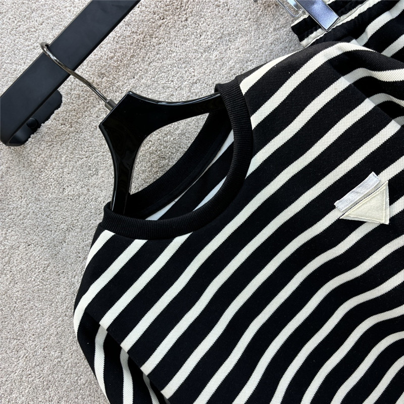 prada triangle logo decorative striped suit replica d&g clothing