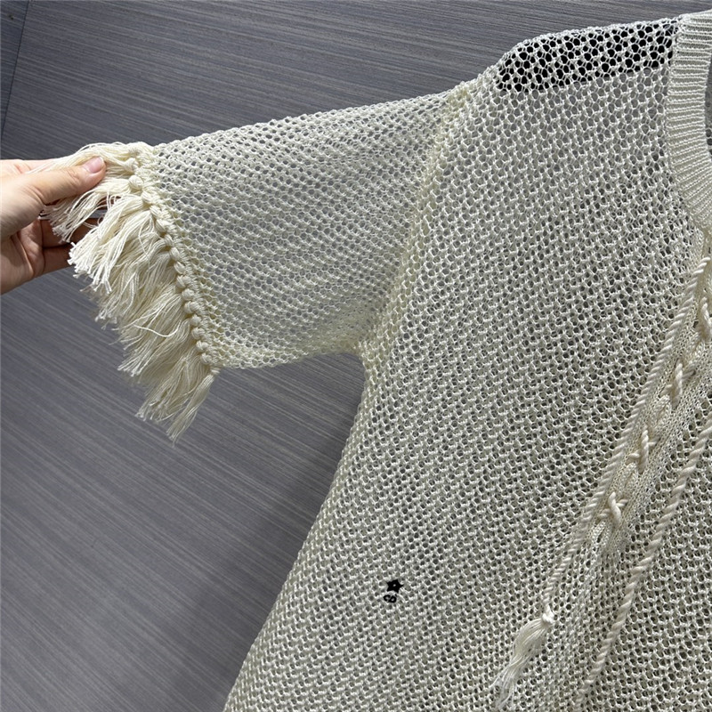 D10r hollow crochet knitted cardigan dress replica clothes