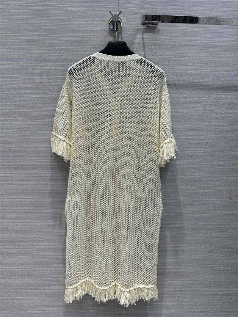 D10r hollow crochet knitted cardigan dress replica clothes