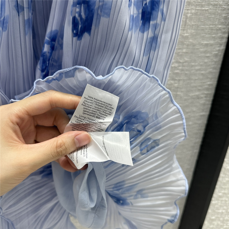 Ganni Floral Pleated Georgette Midi-Dress