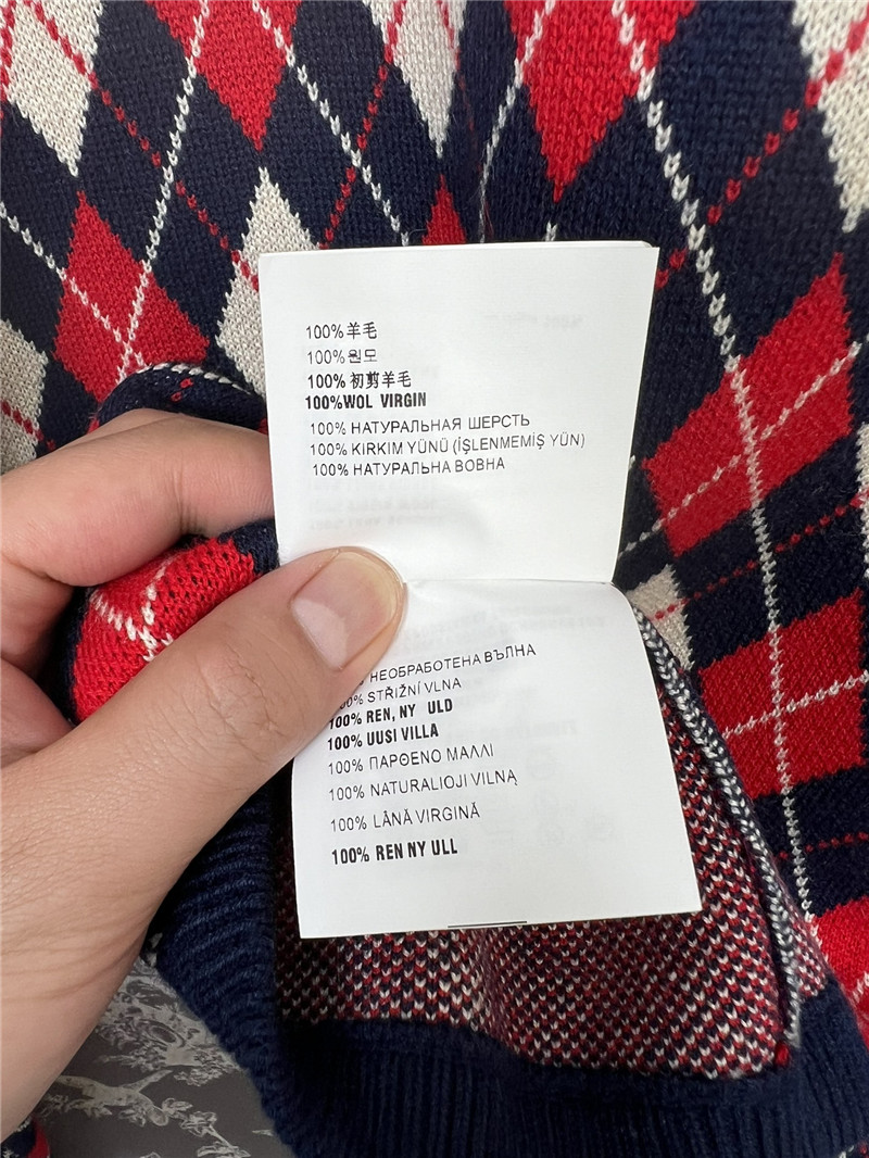 Prada Jacquard Argyle Knit Sweater