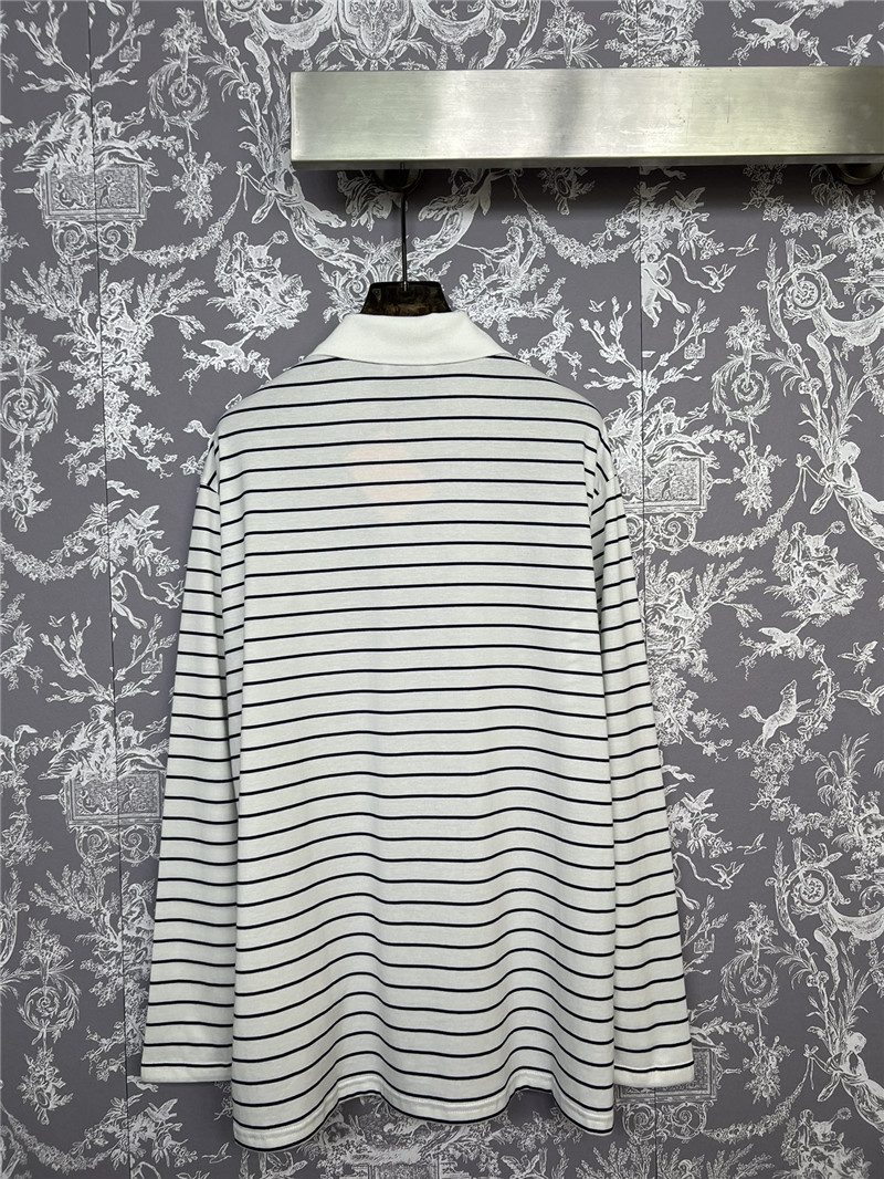 M1um1u new striped polo long-sleeved replicas clothes
