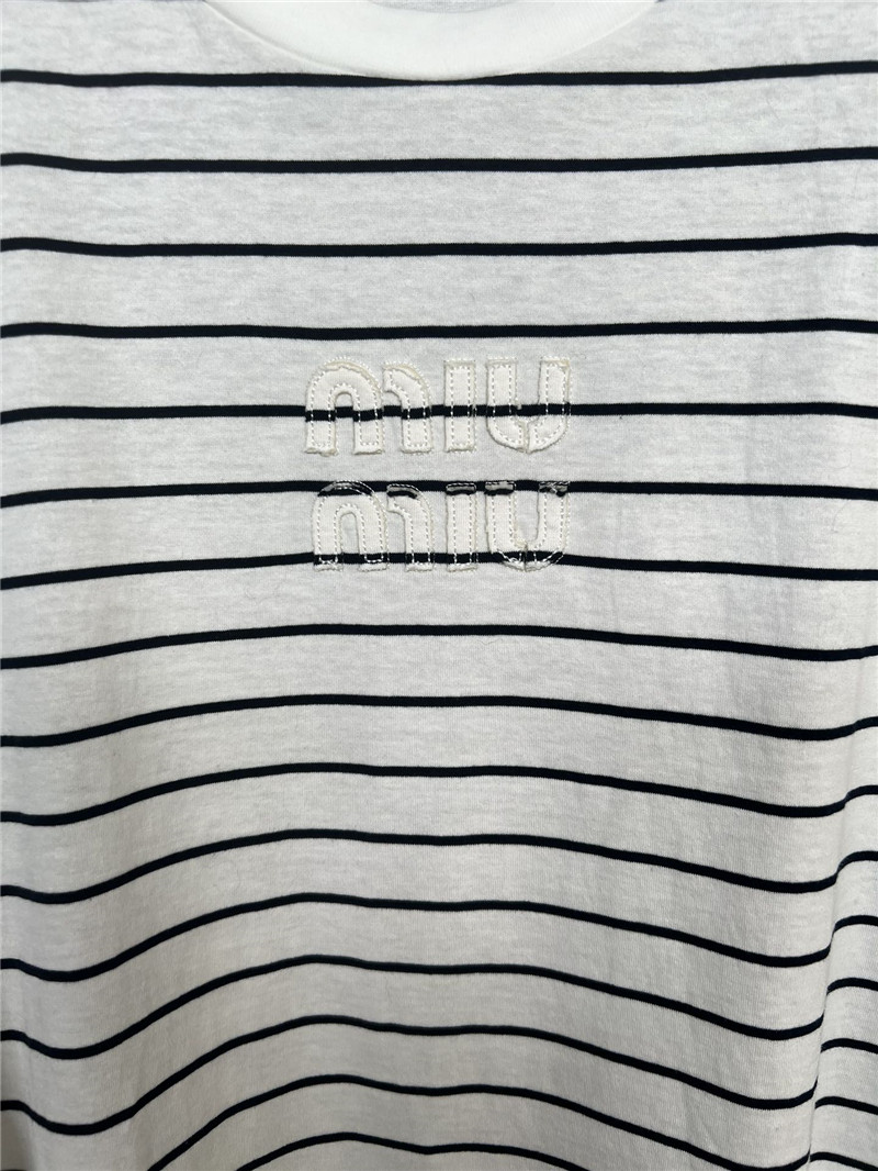 M1um1u new striped long sleeve replica d&g clothing