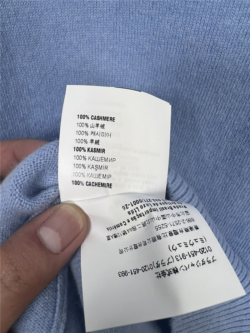 Miu Miu Logo Knit T-Shirt Blue