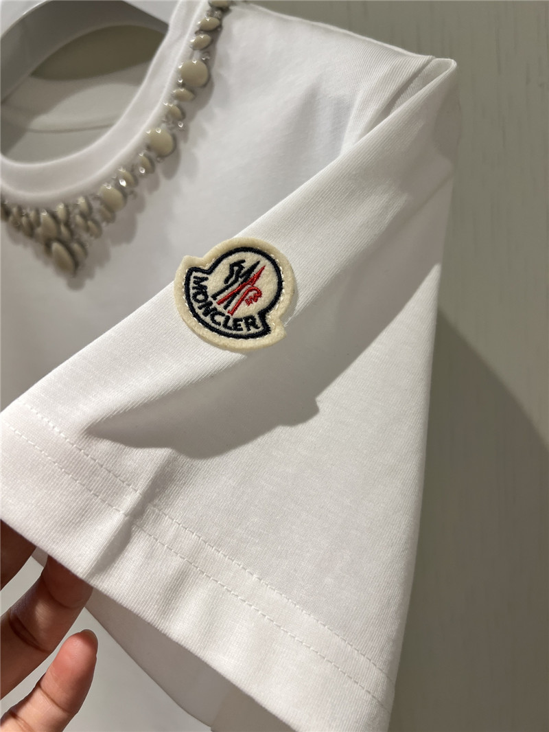 Moncler beaded collar t-shirt replica designer clothes