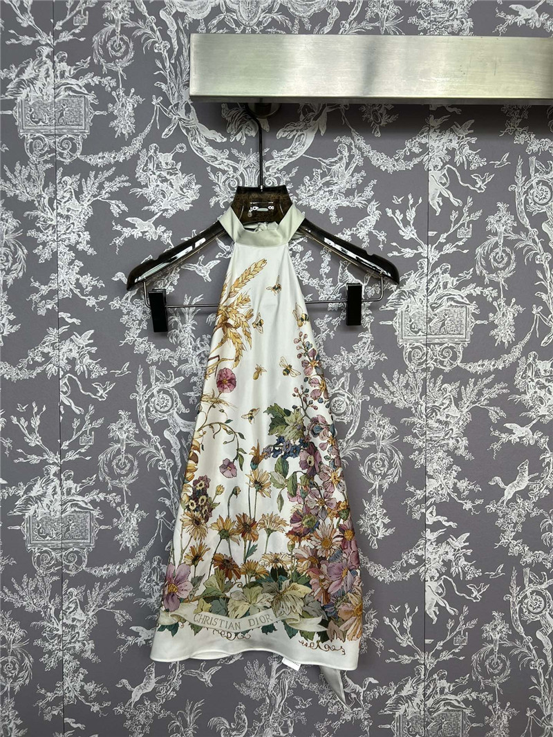 dior halterneck silk top replica designer cloth