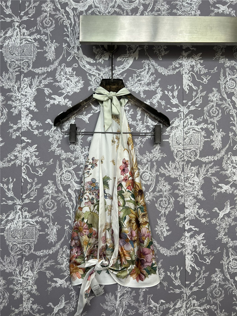 D10r halterneck silk top replica designer cloth