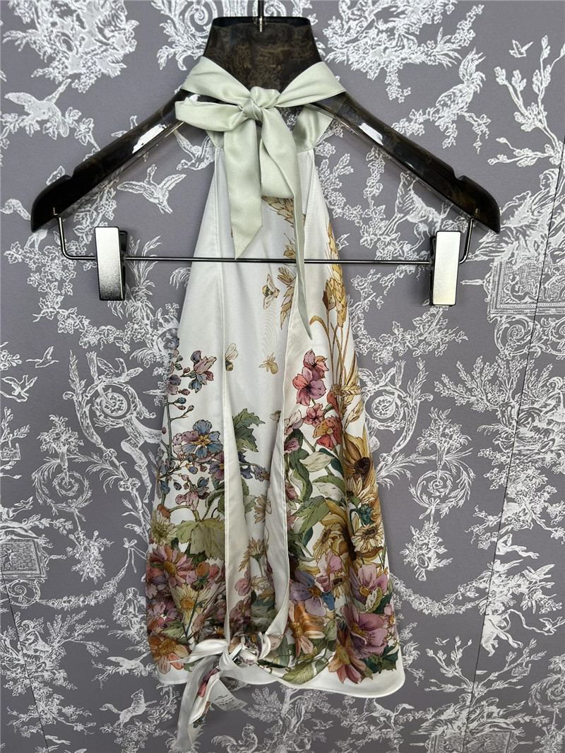 D10r halterneck silk top replica designer cloth