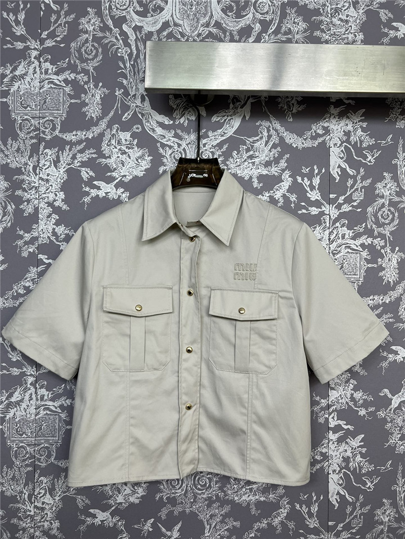 M1um1u new short-sleeved shirt and skirt suit replica clothing sites