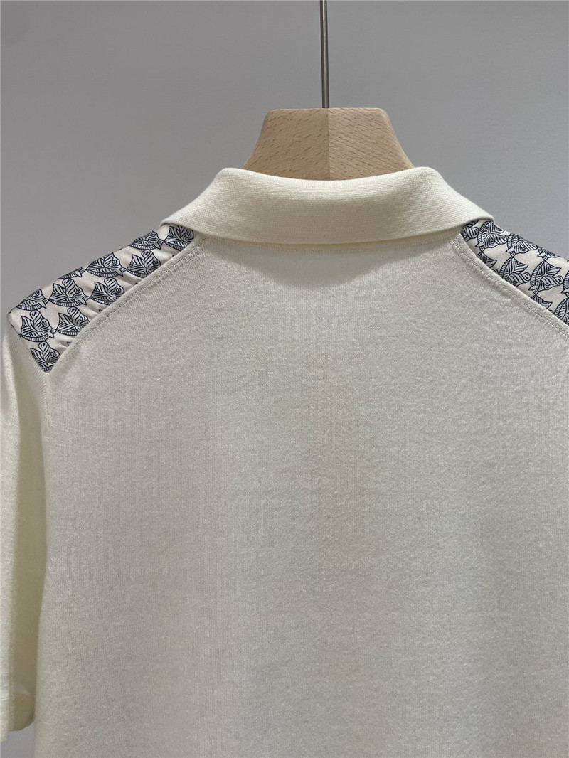 Hermes polo collar top replica designer clothes