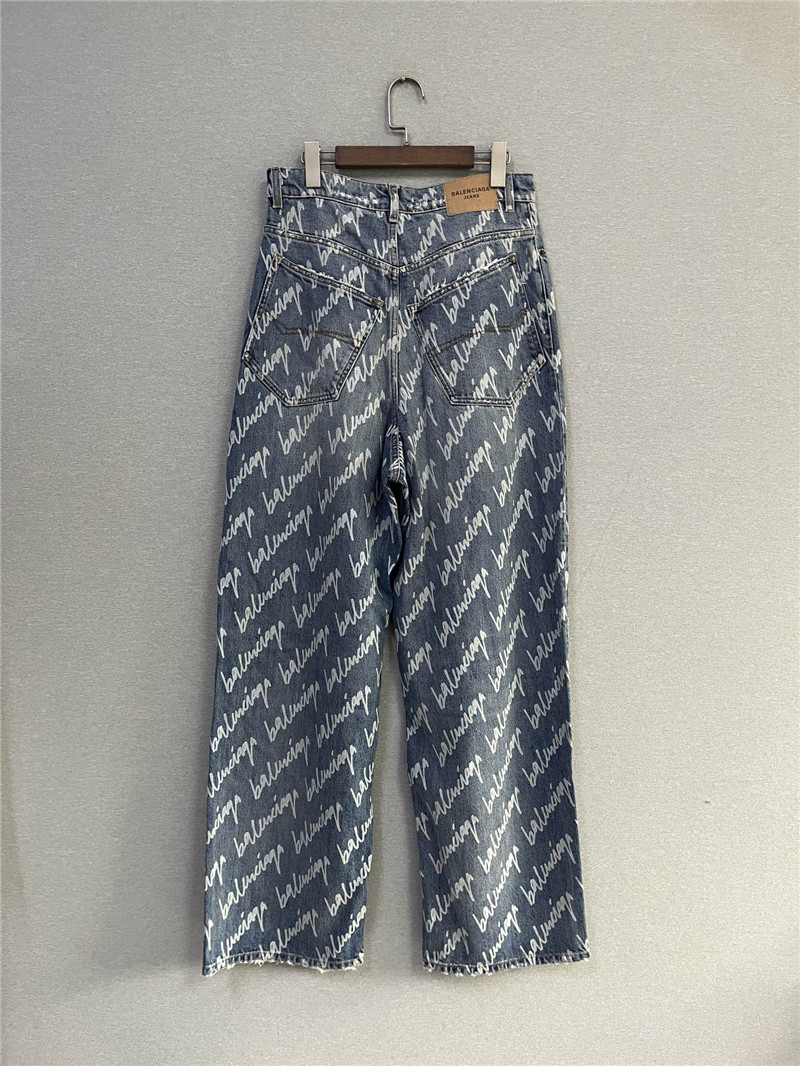 Balmain new logo printed jeans replica clothing