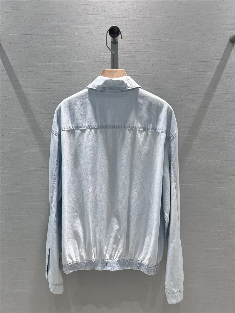 miumiu zipper denim jacket replicas clothes