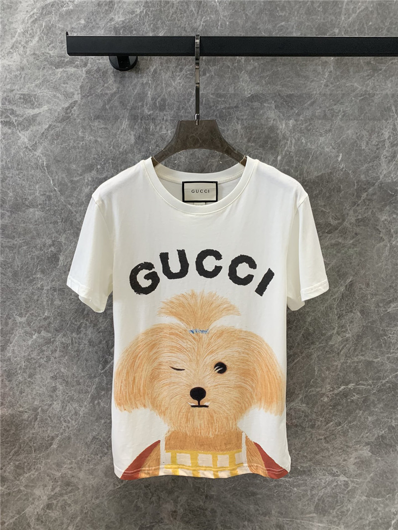 Gvc*1 cartoon dog fun print short sleeve t-shirt replica clothing