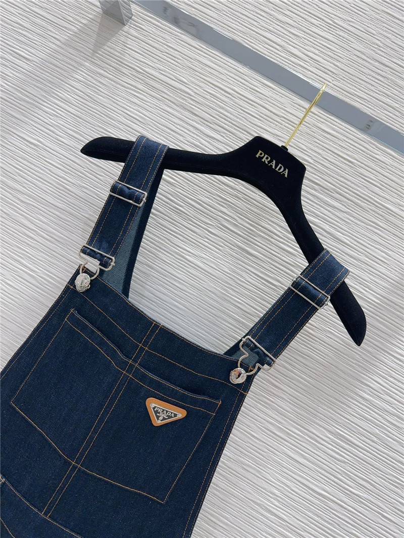 Pra*a denim overalls replica designer clothes