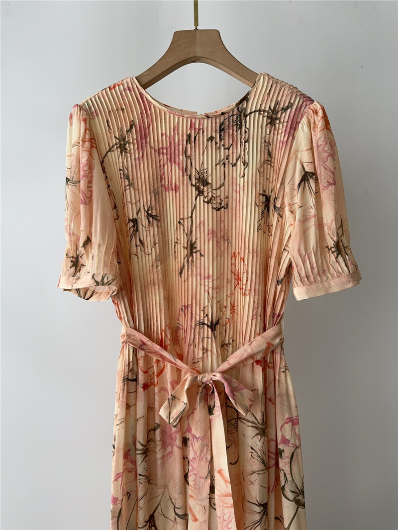 Chloé pinched printed silk dress replica clothes