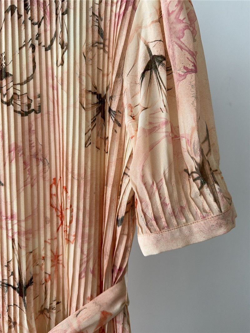 Chloé pinched printed silk dress replica clothes