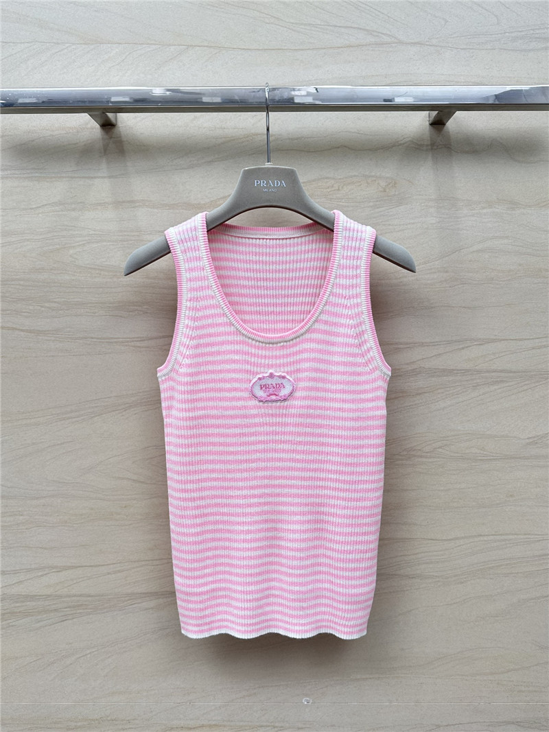 Prada dopamine color striped vest replica d&g clothing