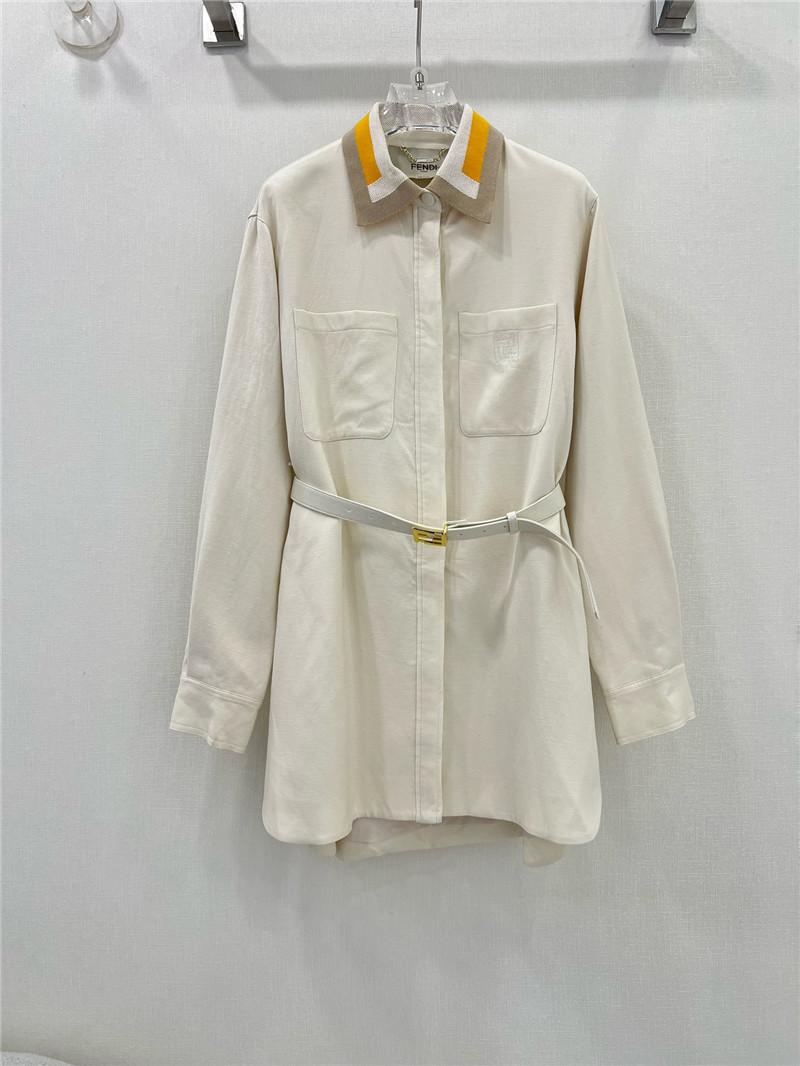 fendi lapel long sleeve dress replica d&g clothing