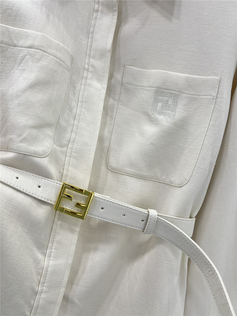 F**di lapel long sleeve dress replica d&g clothing