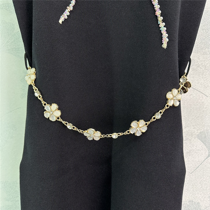 M1um1u round neck short sleeve knitted skirt replica designer clothes