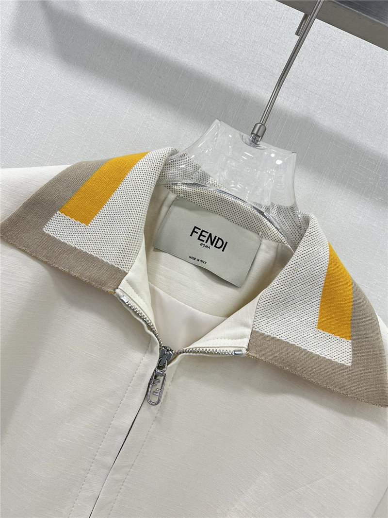 F**di embroidered lapel jacket replica clothes