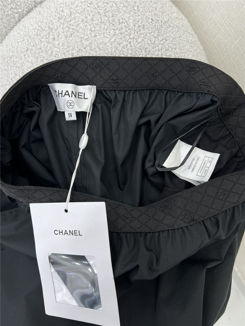 Ch**el double c ribbon waist white shorts replica clothing