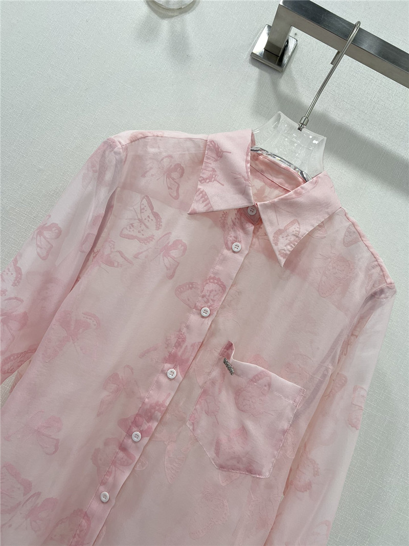 D10r organza long sleeve shirt replica designer clothes