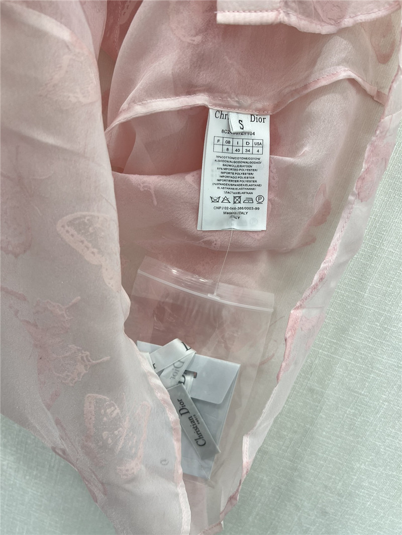 D10r organza long sleeve shirt replica designer clothes