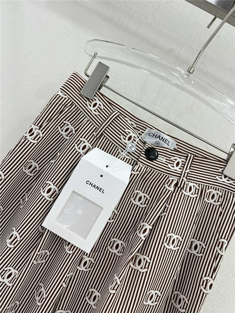 Chanel new striped wide-leg pants replica designer clothes