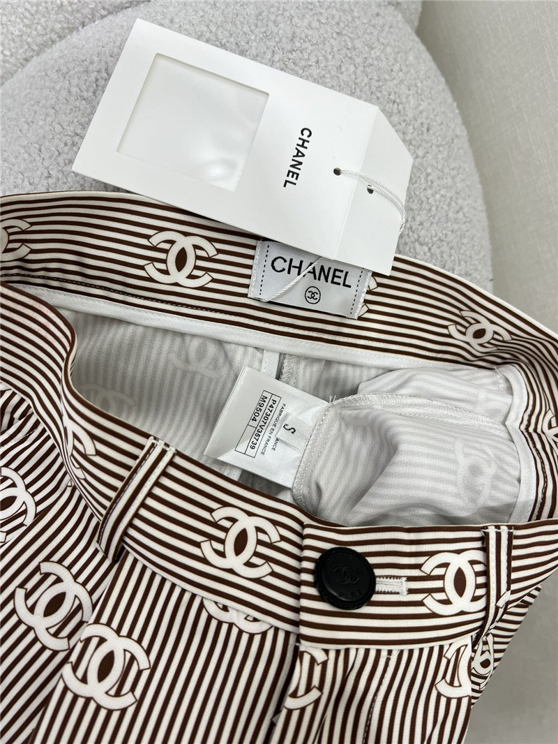 Chanel new striped wide-leg pants replica designer clothes