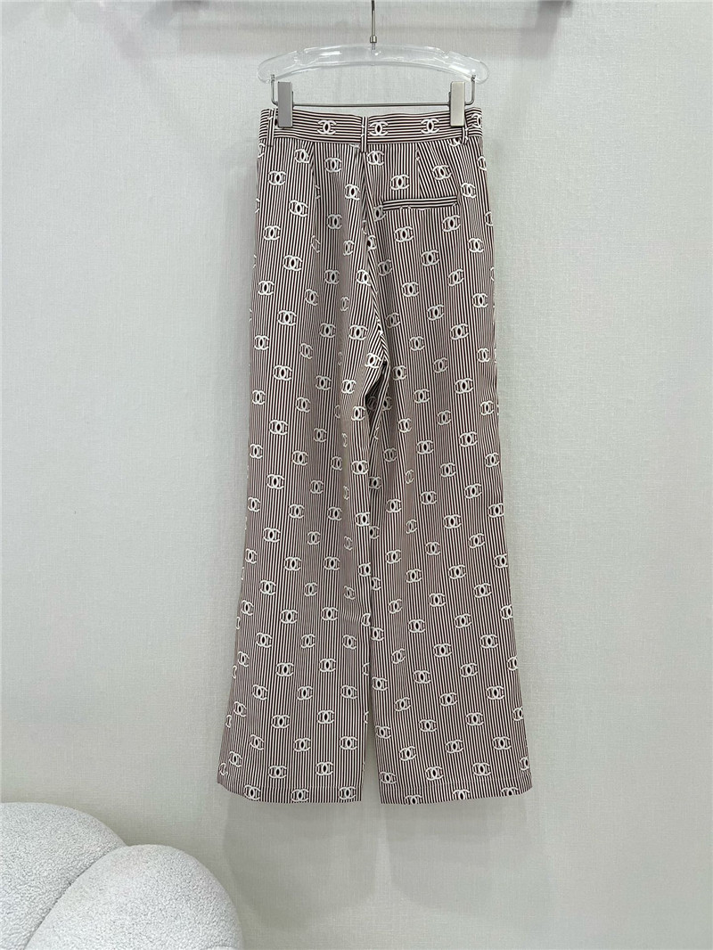 Chanel new striped wide-leg pants replica designer clothes