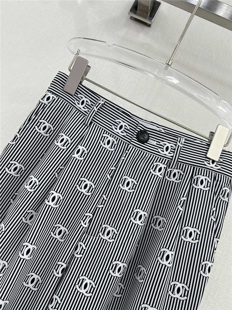 Ch**el new striped wide-leg pants replica designer clothes