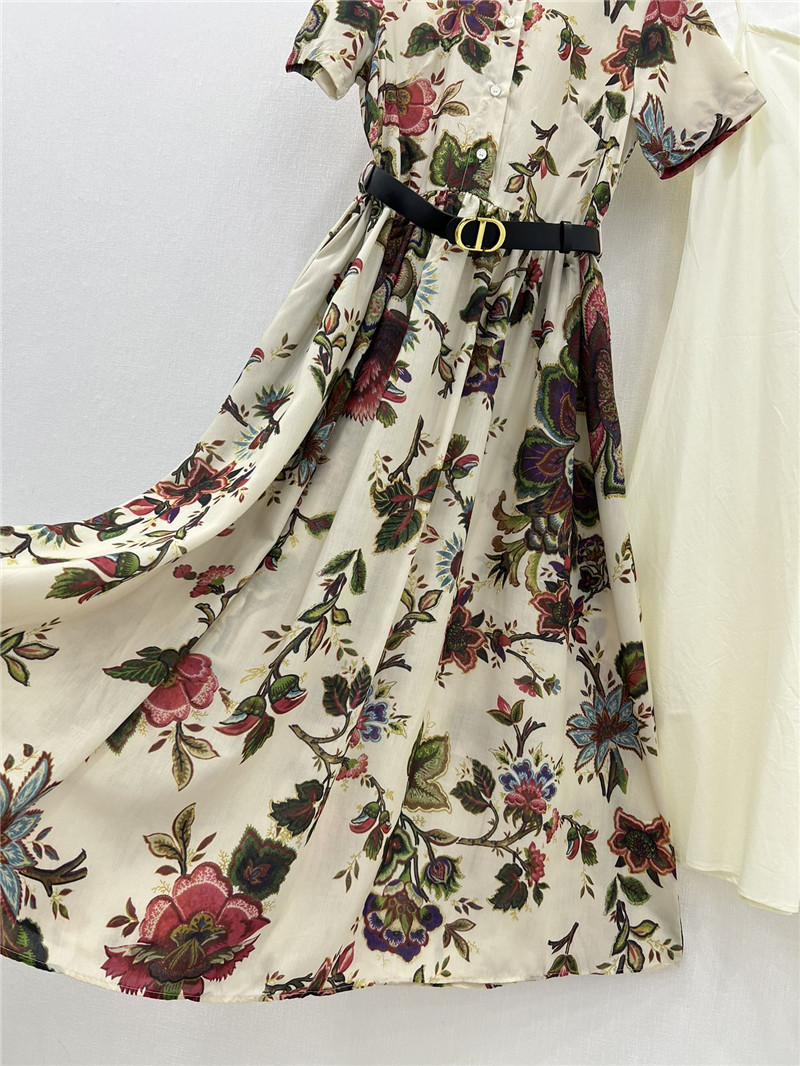 D10r printed short-sleeved shirt dress