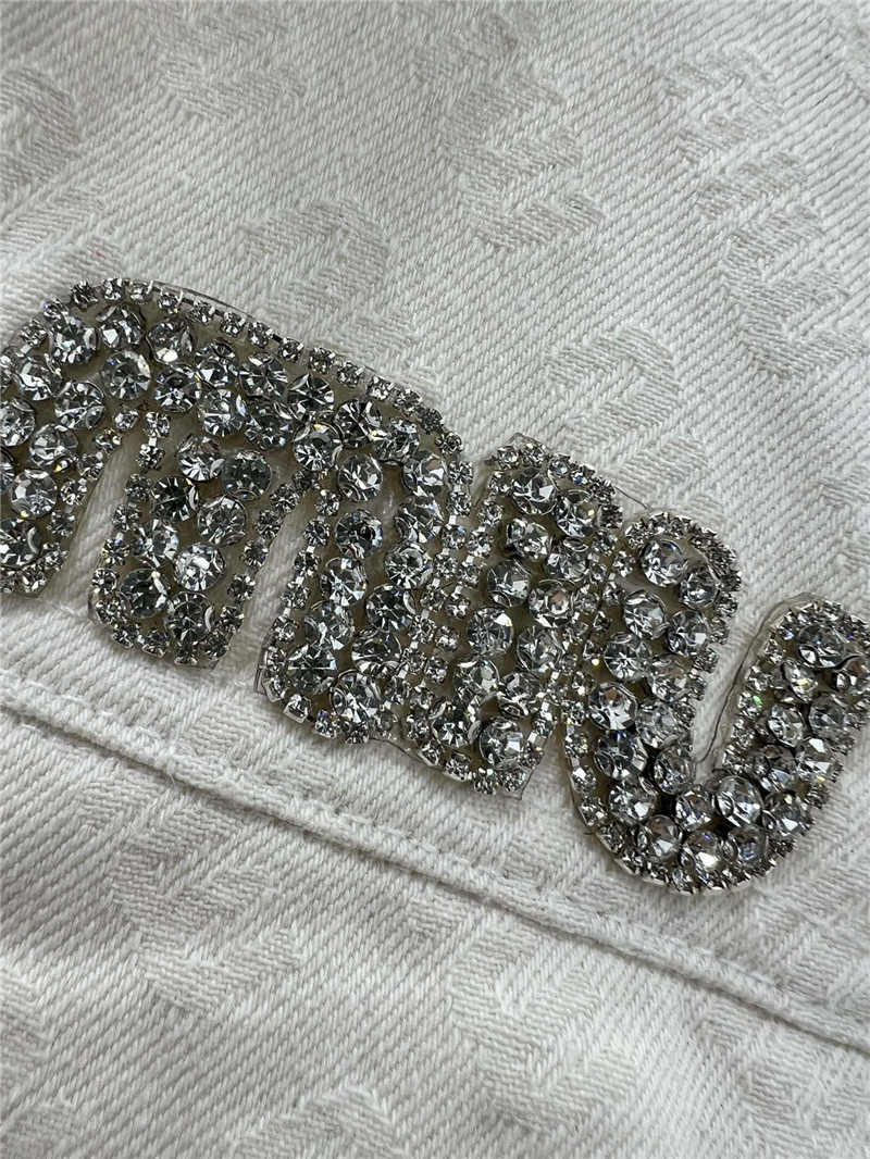 miumiu jacquard pattern denim jacket replica d&g clothing