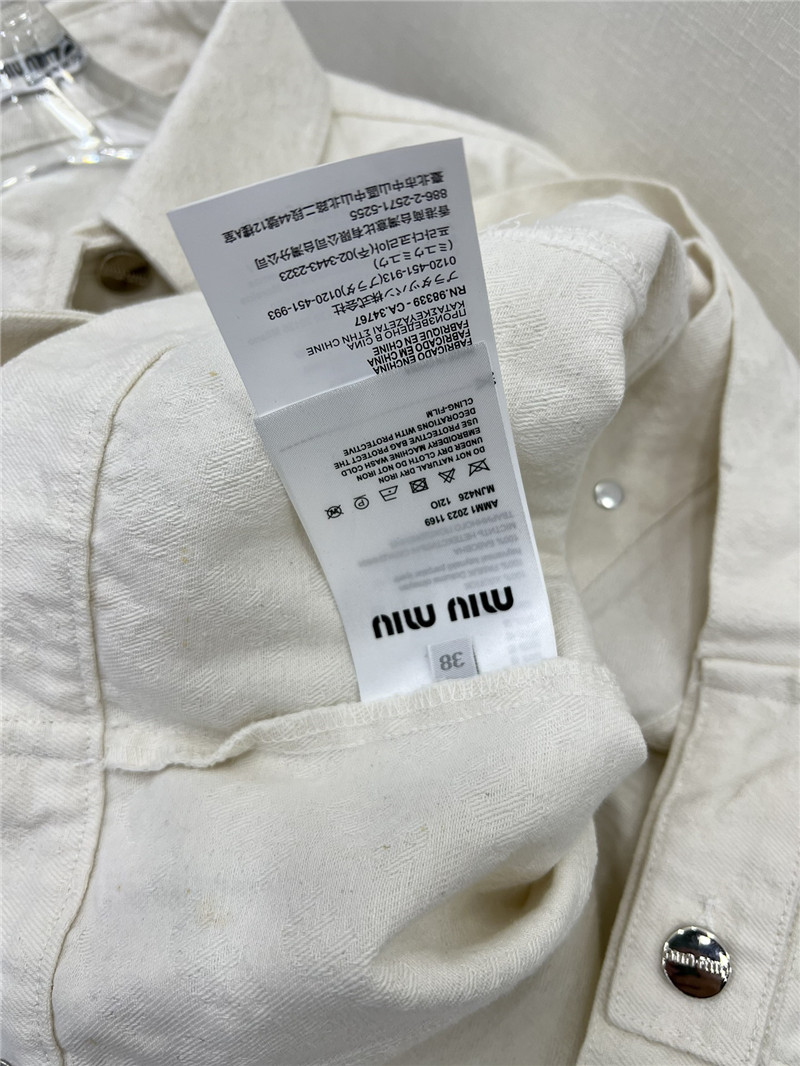 miumiu jacquard pattern denim jacket replica d&g clothing
