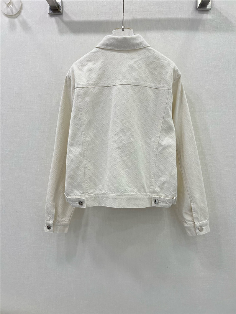 miumiu jacquard pattern denim jacket replica d&g clothing