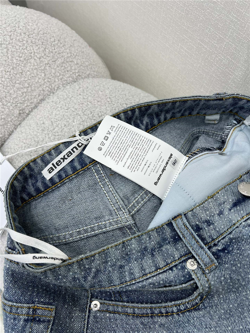 a1exa*der wang D1am0nd denim shorts replica clothing