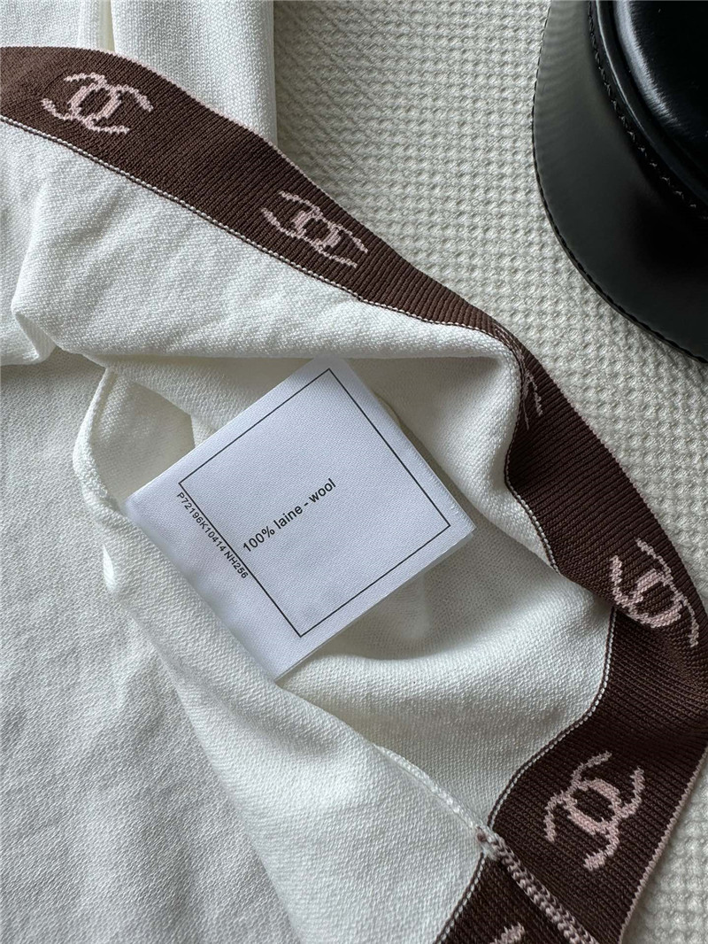 Ch**el contrast color lapel knitted vest replicas clothes