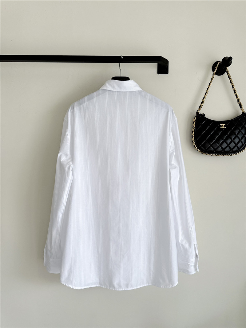 Ce1i*e jacquard white striped shirt cheap replica designer clothes