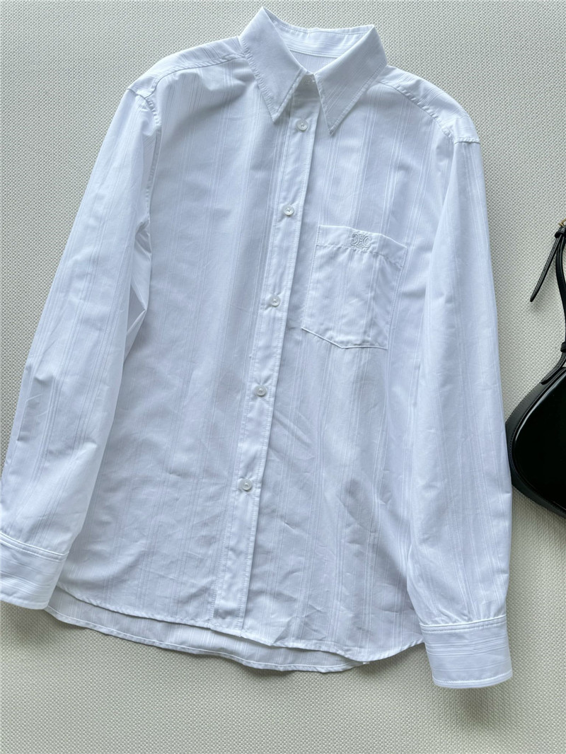 Ce1i*e jacquard white striped shirt cheap replica designer clothes