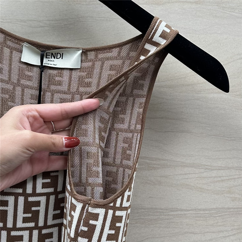 F**di old flower ff knitted small vest replica d&g clothing