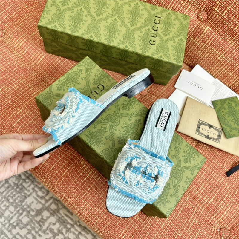 Gvc*1 canvas interlocking g sandals