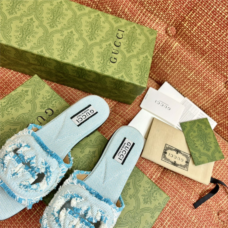 Gvc*1 canvas interlocking g sandals