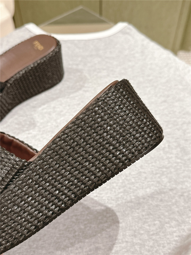 F**di sunshine platform slides women brown