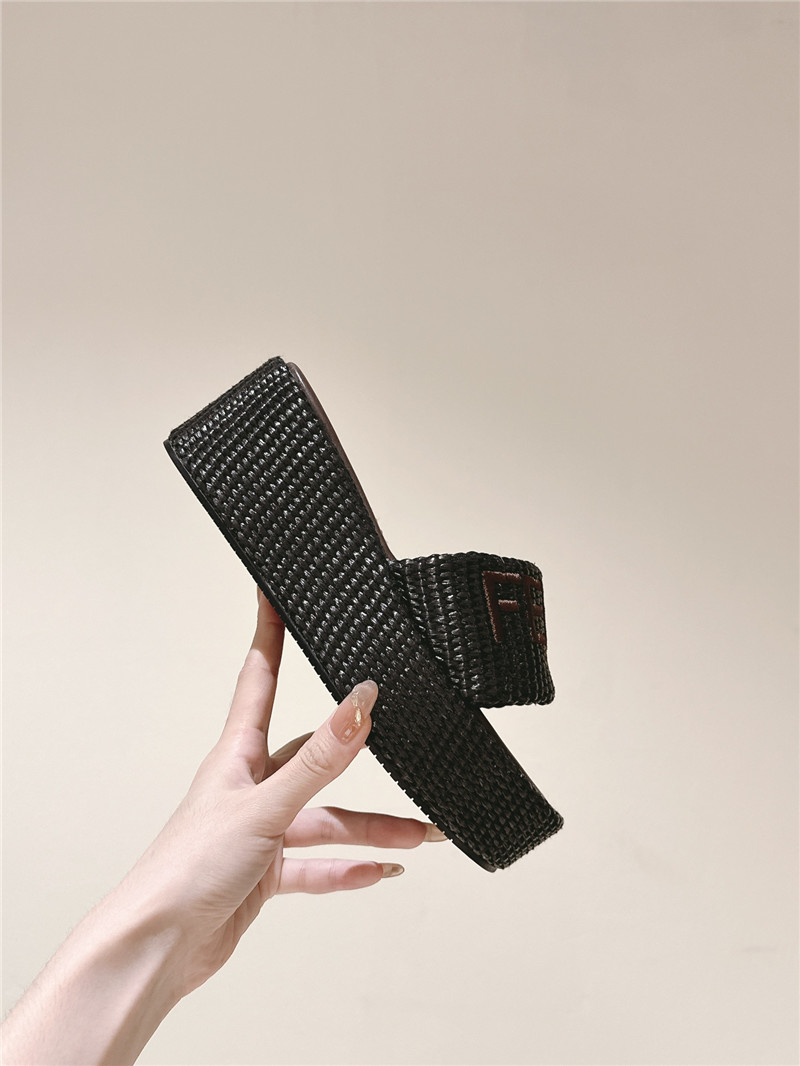 F**di sunshine platform slides women brown