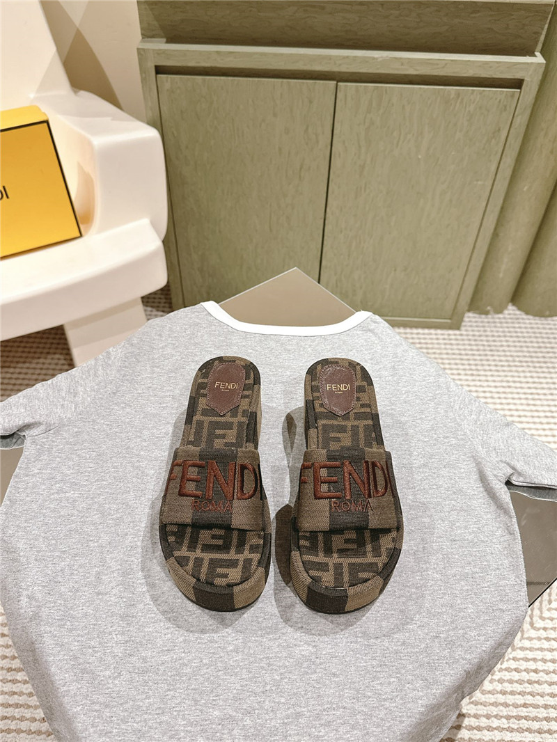 Fendi Sunshine Platform Slides Women