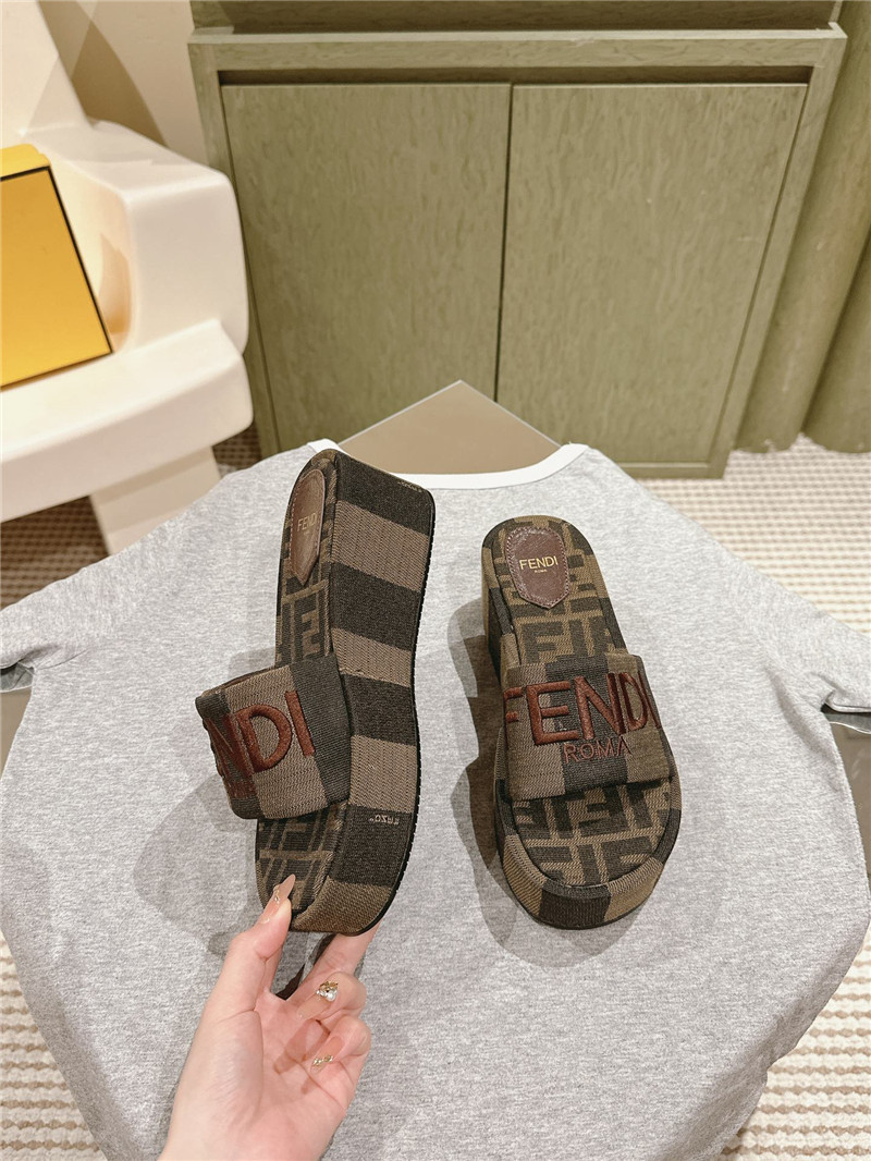 Fendi Sunshine Platform Slides Women